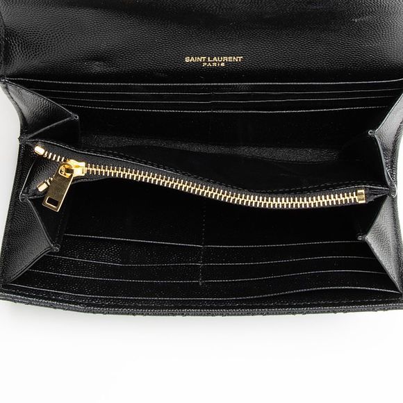 Saint Laurent Mixed Matelasse Grain de Poudre Monogram Large Envelope Wallet - Picture 5 of 14